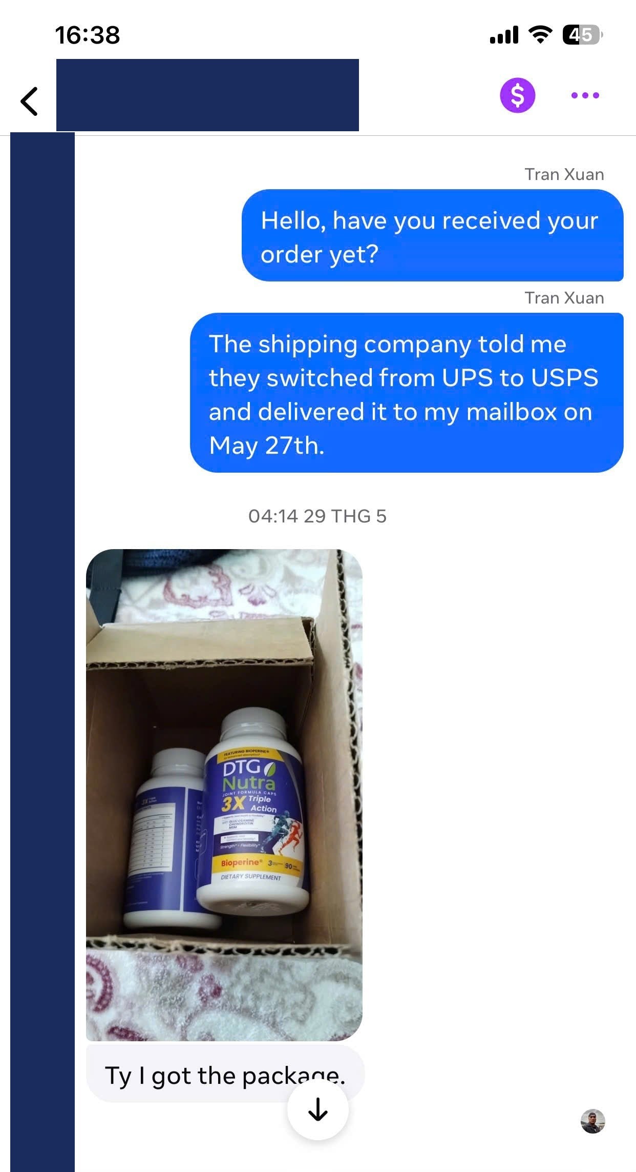 Payment confirmation 2