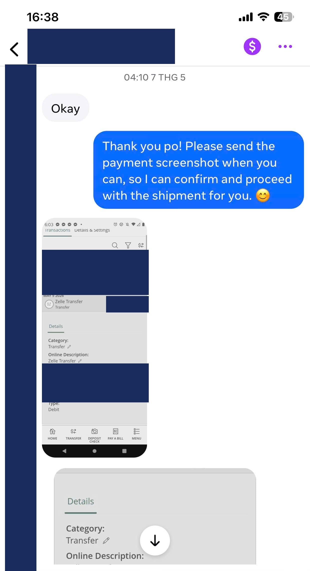 Payment confirmation 3