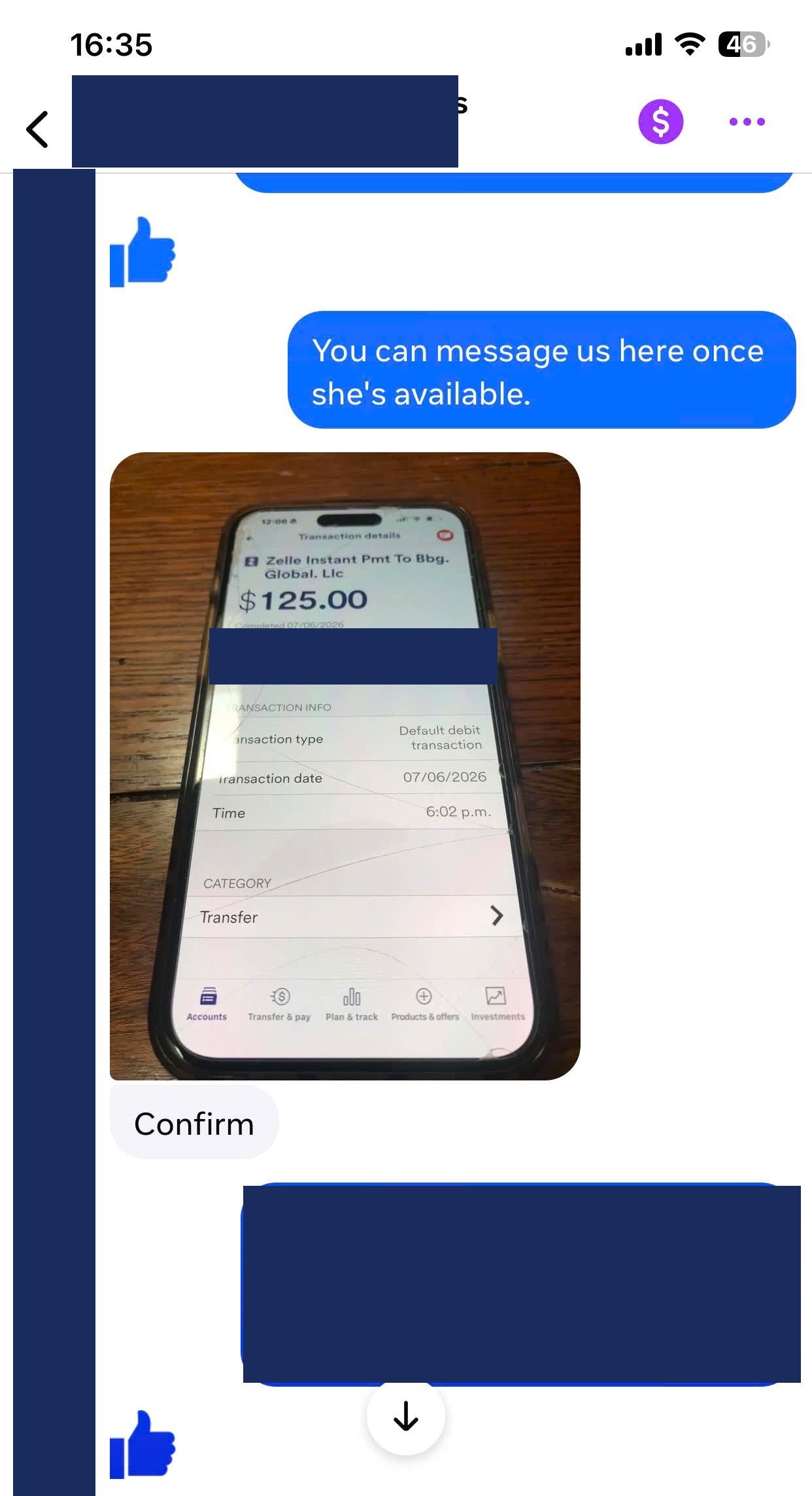 Payment confirmation 4