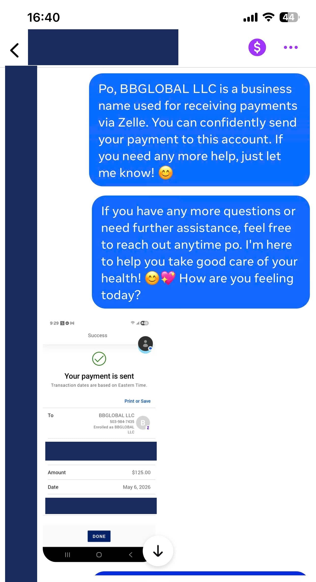 Payment confirmation 8